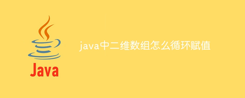 java中二维数组怎么循环赋值