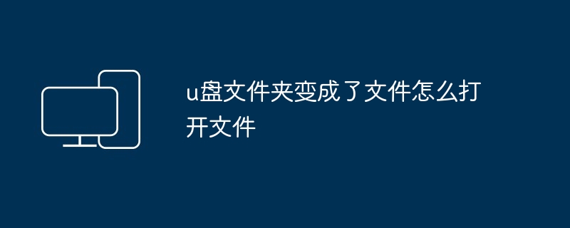 u盘文件夹变成了文件怎么打开文件