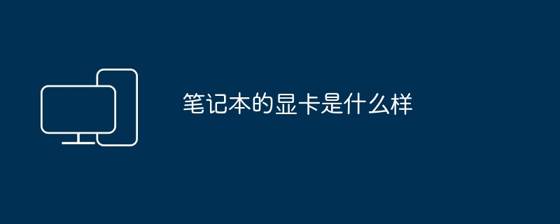 笔记本的显卡是什么样