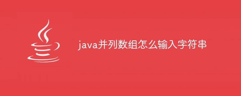 java并列数组怎么输入字符串