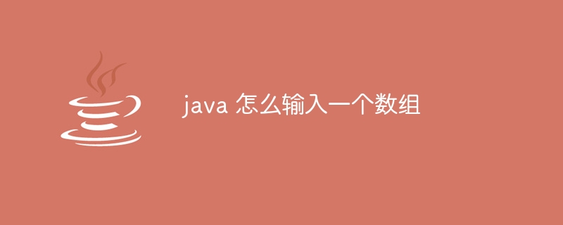 java 怎么输入一个数组