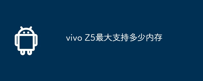 vivo Z5最大支持多少内存