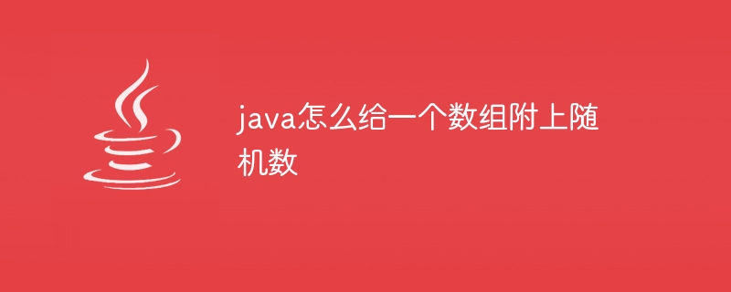 java怎么给一个数组附上随机数