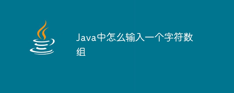 Java中怎么输入一个字符数组