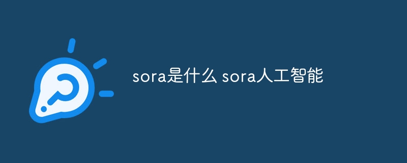 sora是什么 sora人工智能
