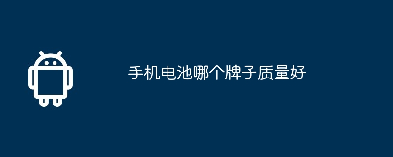 手机电池哪个牌子质量好