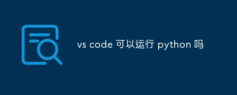 vs code 可以运行 python 吗