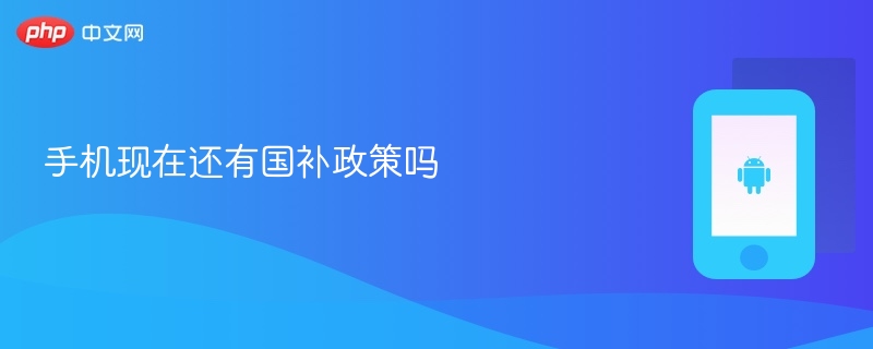手机现在还有国补政策吗