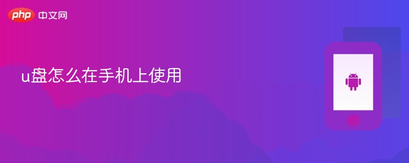 u盘怎么在手机上使用 手机怎么连接u盘