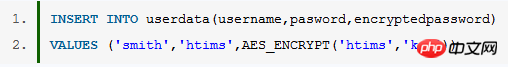 MySQL中关于加密和解密的实例详解
