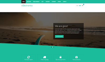 碧绿色大气电子商务响应式网站模板