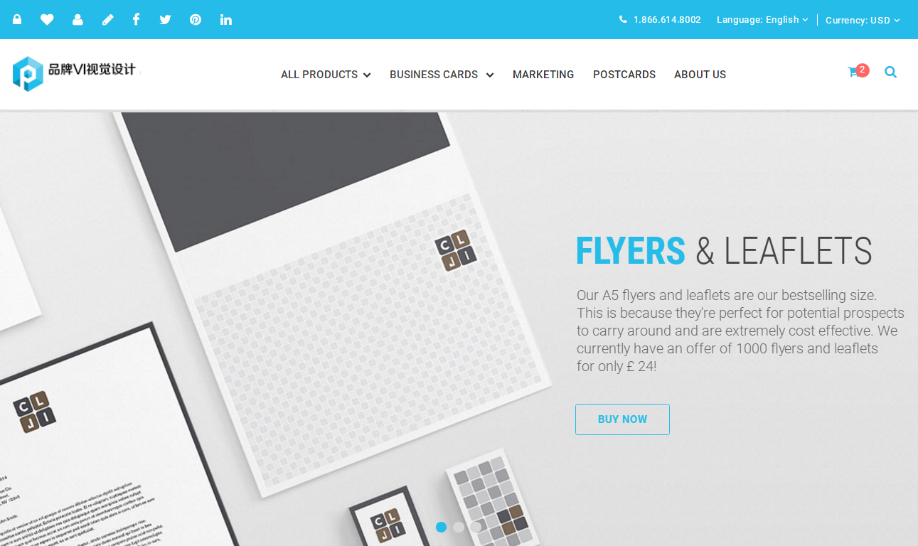 HTML5蓝色高端大气响应式平面设计公司网站模板