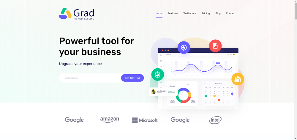 企业软件介绍主页html模板