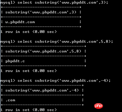 几个常用的mysql截取函数 