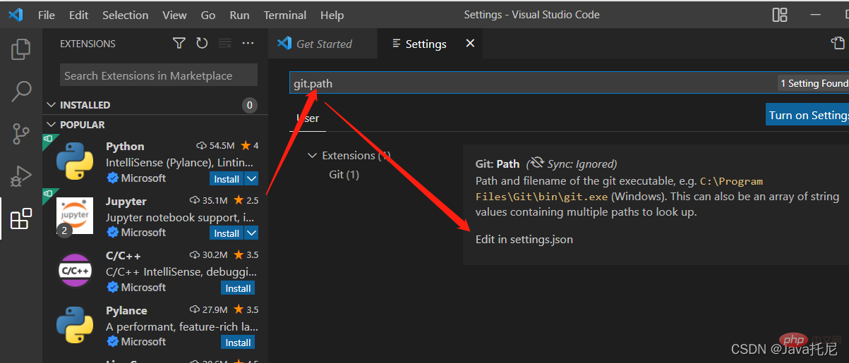 浅析VSCode中如何手动配置Git（图文教程）