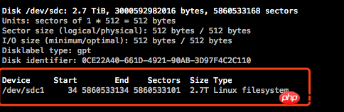 linux之Ubuntu挂载3T硬盘或大于2T磁盘