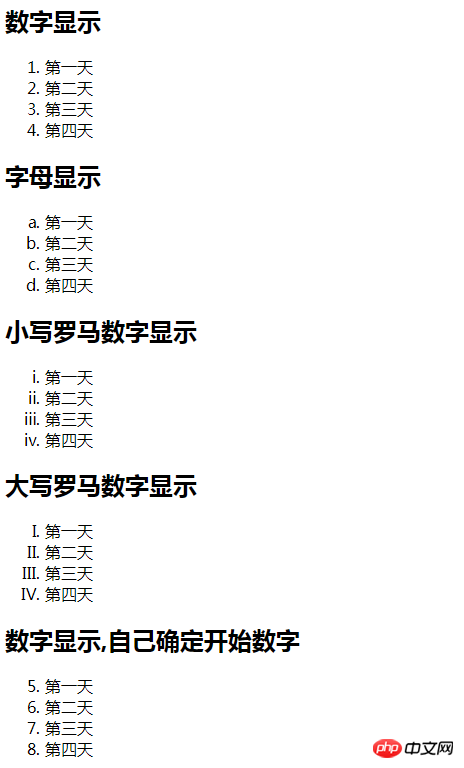html中的有序列表和无序列表