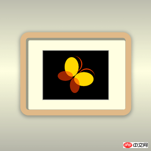 如何使用纯CSS实现蝴蝶标本的展示框效果