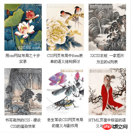 CSS如何实现图片列表？（代码实例）