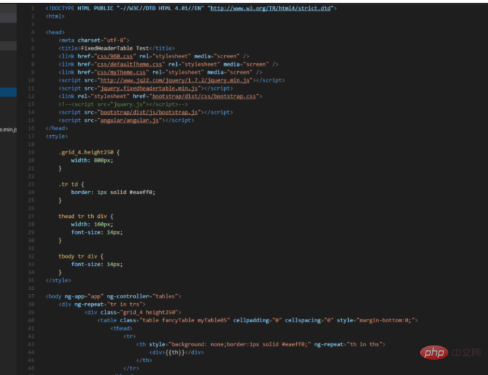 css设置表格某一行固定不动
