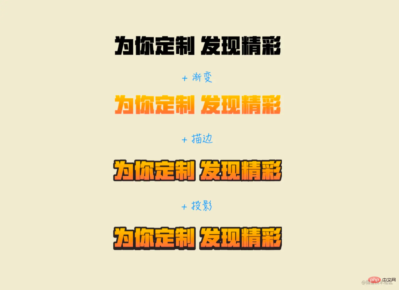 给文字添加渐变、描边、投影效果的两种方式（CSS和SVG）