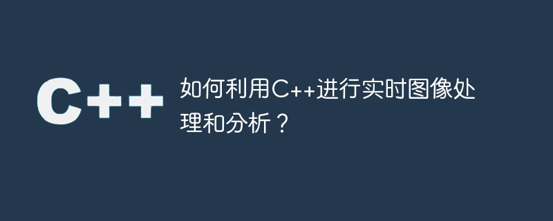 如何利用C++进行实时图像处理和分析？