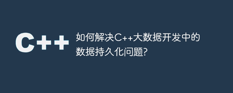 如何解决C++大数据开发中的数据持久化问题?