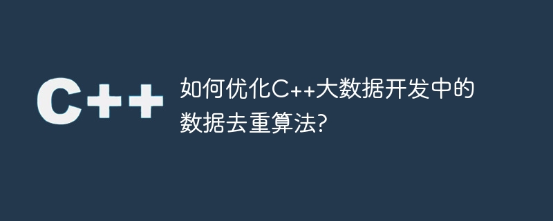 如何优化C++大数据开发中的数据去重算法?