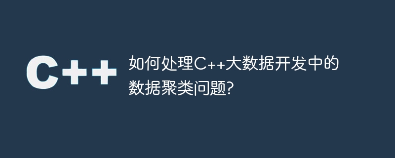 如何处理C++大数据开发中的数据聚类问题?