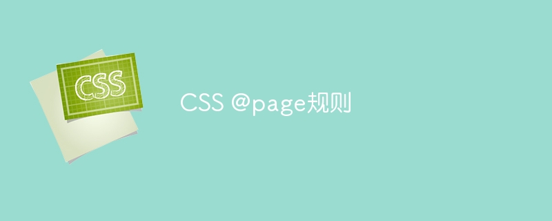 CSS @page规则