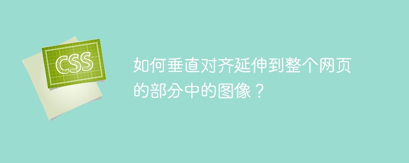 如何垂直对齐延伸到整个网页的部分中的图像？