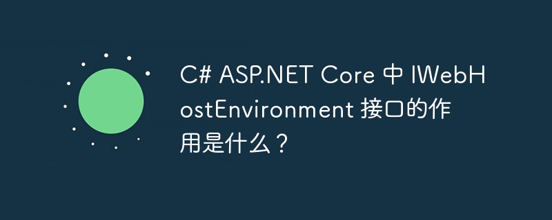 C# ASP.NET Core 中 IWebHostEnvironment 接口的作用是什么？