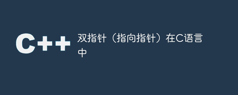 双指针（指向指针）在C语言中