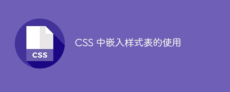 CSS 中嵌入样式表的使用