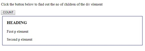 HTML DOM childElementCount 属性

childElementCount 属性返回指定元素的子元素数量（不包括文本节点和注释节点）。

语法：
element.childElementCount

示例：
var div = document.getElementById(“myDiv”);
var count = div.childElementCou