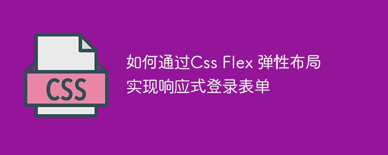 如何通过Css Flex 弹性布局实现响应式登录表单