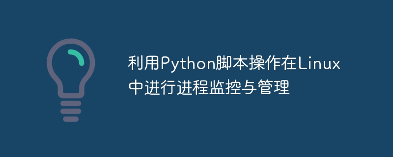 利用Python脚本操作在Linux中进行进程监控与管理