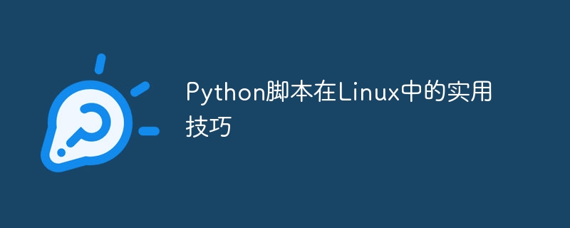 Python脚本在Linux中的实用技巧