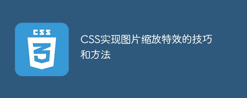 CSS实现图片缩放特效的技巧和方法