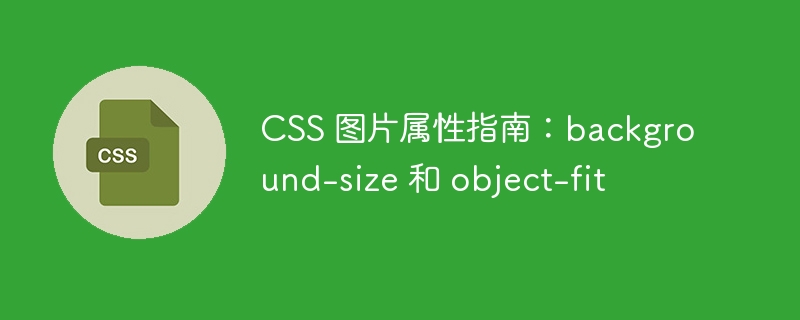 CSS 图片属性指南：background-size 和 object-fit