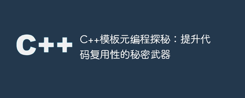 C++模板元编程探秘：提升代码复用性的秘密武器
