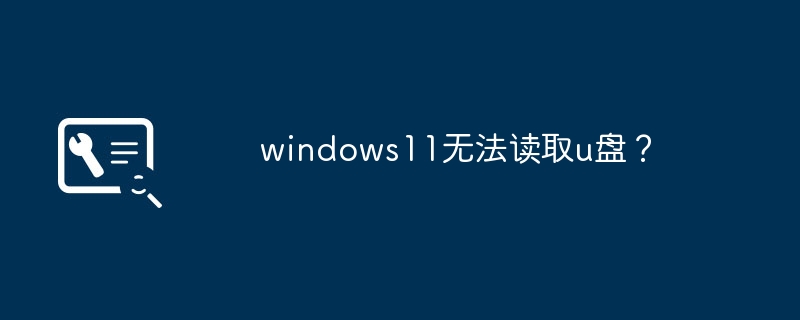 问题：U盘无法被Windows 11识别？