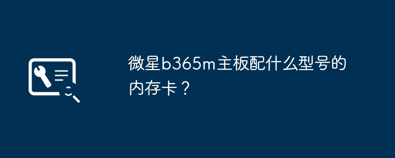 微星b365m主板适用于哪种内存卡类型？
