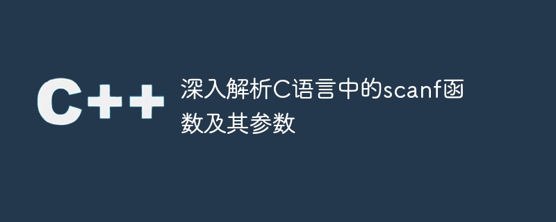 深入探讨C语言scanf函数的用法和参数