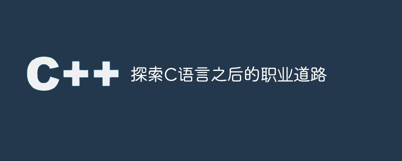 探索C语言之后的职业道路