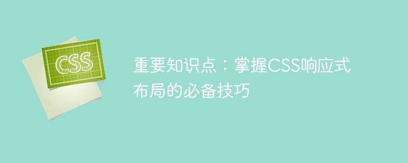 重要知识点：掌握CSS响应式布局的必备技巧