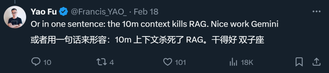 谷歌10M上下文窗口正在杀死RAG？被Sora夺走风头的Gemini被低估了？