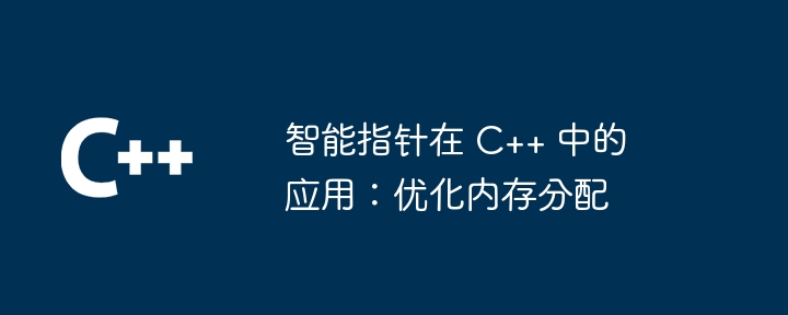 智能指针在 C++ 中的应用：优化内存分配