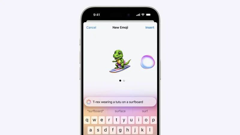 苹果 iOS 18 Genmoji 解锁表情新玩法：听你指令 AI 生成定制 Emoji