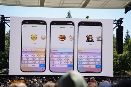 苹果 iOS 18 Genmoji 解锁表情新玩法：听你指令 AI 生成定制 Emoji